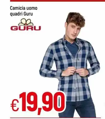 IperFamila Camicia uomo quadri Guru offerta