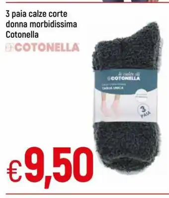 3 paia calze corte donna morbidissima Cotonella
