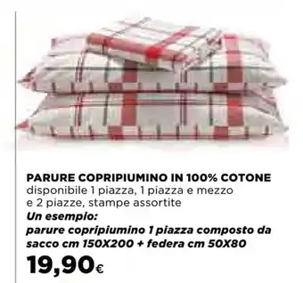 Extracoop Parure Copripiumino in 100% Cotone offerta