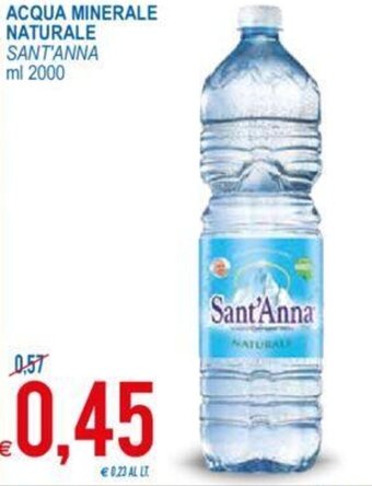 MD Discount Sant'Anna Acqua Minerale Naturale ml 2000 offerta