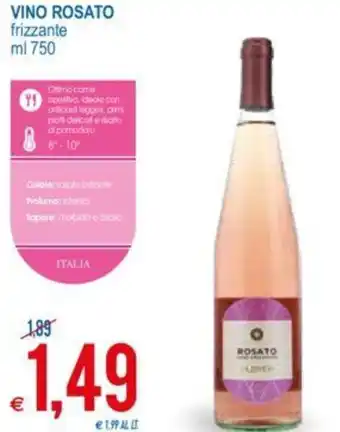 MD Discount Vino Rosato frizzante ml 750 offerta