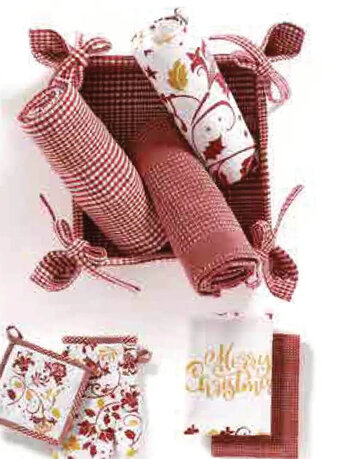 Accessori Cucina Tessile disponibile set strofinacci o set guanto e presina
