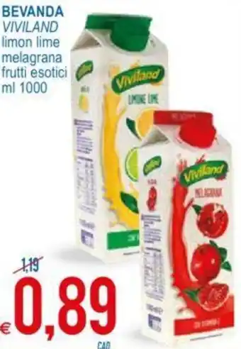 MD Discount Viviland Bevanda limon lime melagrana frutti esotici ml 1000 offerta