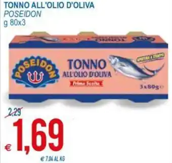 MD Discount Poseidon Tonno All' Olio d'Oliva g 80x3 offerta
