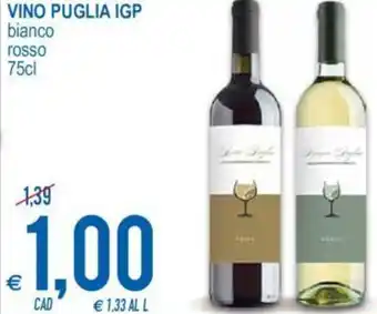 MD Discount Vino Puglia IGP bianco, rosso 75 cl offerta
