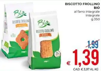 MD Discount Bio Biscotto Frollino al farro integrale g 350 offerta