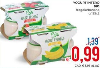 MD Discount Bio Yogurt Intero fragola/banana g 125x2 offerta