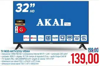 MD Discount Akai TV Mod. AKTV3233J VIDAA offerta