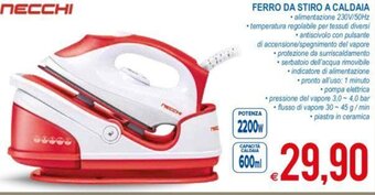 MD Discount Necchi Ferro da Stiro a Caldaia offerta