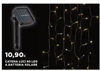 Catena Luci 80 Led A Batteria Solare