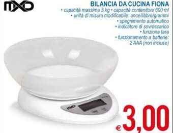 MD Discount MXD Bilancia da Cucina Fiona offerta