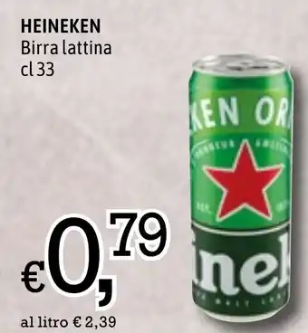 Famila Market Heineken Birra lattina cl 33 offerta