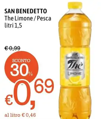 Famila Market San Benedetto The Limone/Pesca litri 1,5 offerta