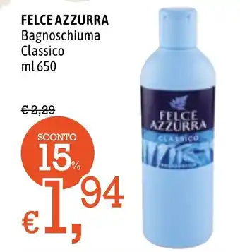 Famila Market Felce Azzurra Bagnoschiuma Classico ml 650 offerta