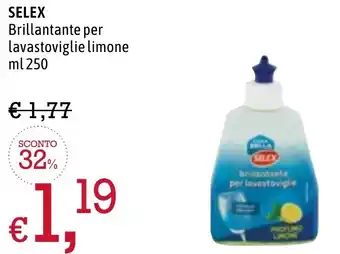 Selex Brillantante per lavastoviglie limone ml 250
