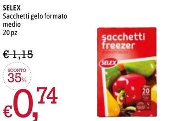Famila Market Selex Sacchetti gelo formato medio 20 pz offerta