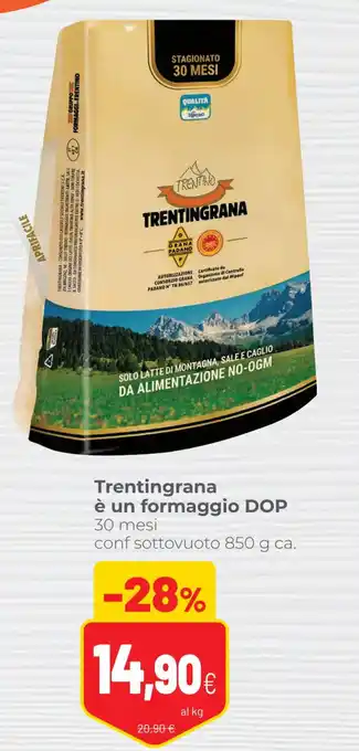 Coop Trentingrana è un formaggio DOP 30 mesi 850 g offerta