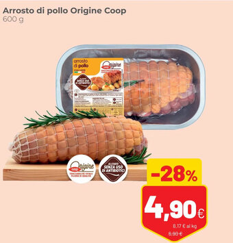Coop Origine Coop Arrosto di pollo 600 g offerta