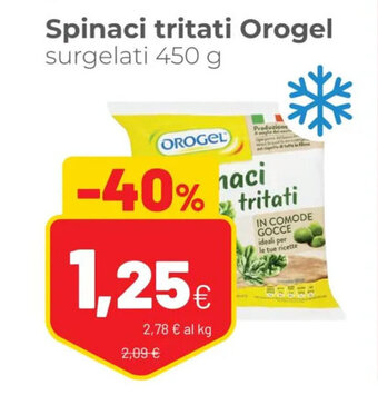 Coop Orogel Spinaci tritati surgelati 450 g offerta