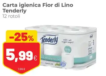 Coop Tenderly Carta igienica Fior di Lino 12 rotoli offerta