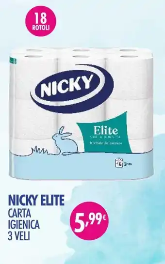 Acqua & Sapone Nicky Elite Carta Igienica 3 Veli offerta