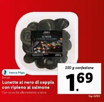 Lidl Lunette al nero di seppia con ripieno al salmone offerta