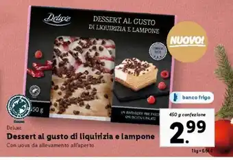 Lidl Dessert al gusto di liquirizia e lampone offerta