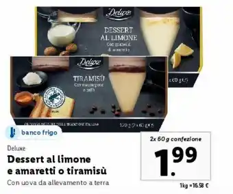 Lidl Dessert al limone e amaretti o tiramisù offerta