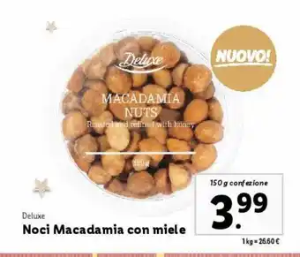 Lidl Noci macadamia con miele offerta