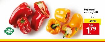 Lidl Peperoni rossi o gialli offerta