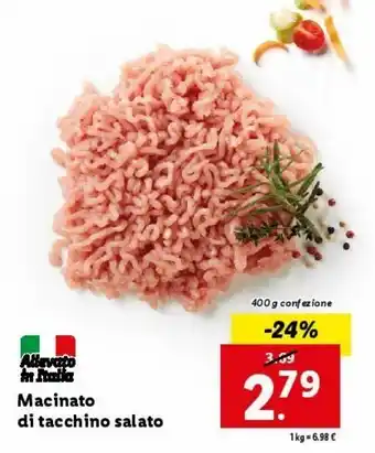 Lidl Macinato di tacchino salato offerta