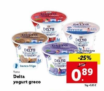 Lidl Delta yogurt greco offerta