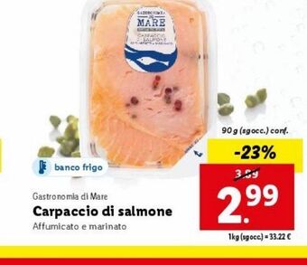 Lidl Carpaccio di salmone offerta