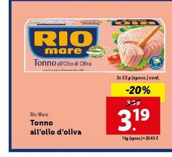 Lidl Tonno in olio d'oliva offerta