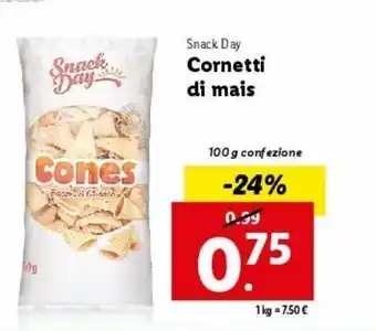 Lidl Cornetti di mais offerta