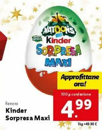 Lidl Kinder sorpresa maxi offerta