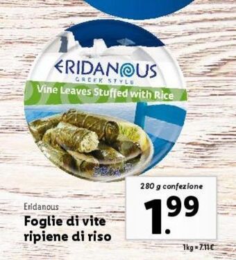 Lidl Foglie di vite ripiene di riso offerta
