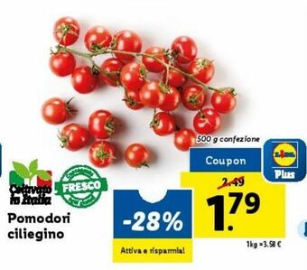 Lidl Pomodori ciliegino offerta