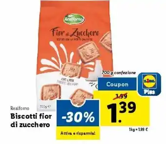 Lidl Biscotti fior di zucchero offerta