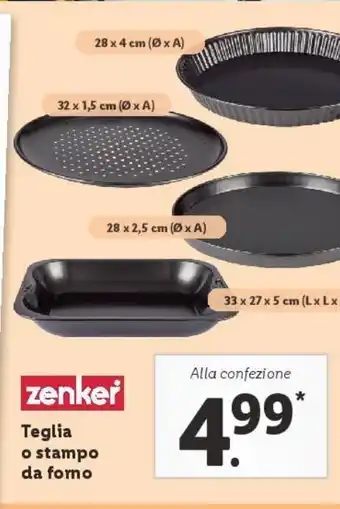 Lidl Teglia o stampo da forno offerta