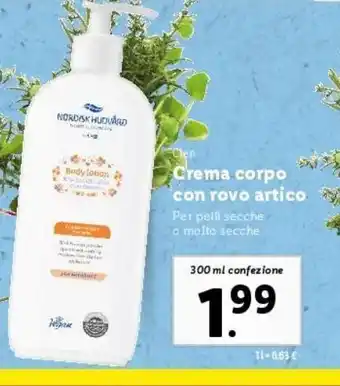 Lidl Crema per il corpo con rovo artico offerta