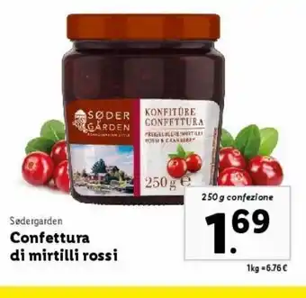 Lidl Confettura di mirtilli rossi offerta