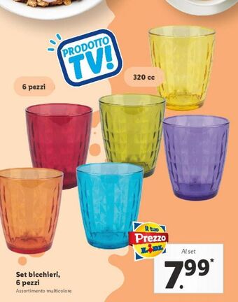 Lidl Set bicchieri 6 pezzi offerta