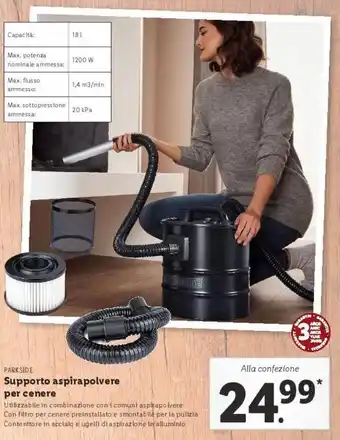 Lidl Supporto aspirapolvere per cenere offerta