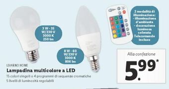 Lidl Lampadina multicolore a led offerta