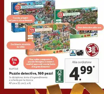Lidl Puzzle detective 160 pezzi offerta