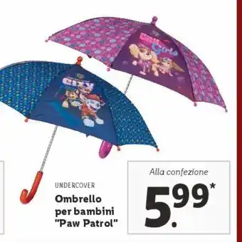 Lidl Ombrello per bambini 'paw patrol ' offerta