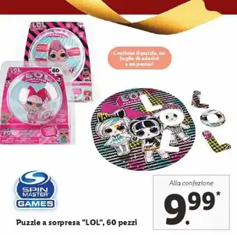 Lidl Puzzle a sorpresa lol 60 pezzi offerta