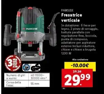 Lidl Fresatrice verticale offerta