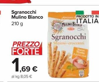 Carrefour Market Sgranocchi mulino bianco 210 g offerta